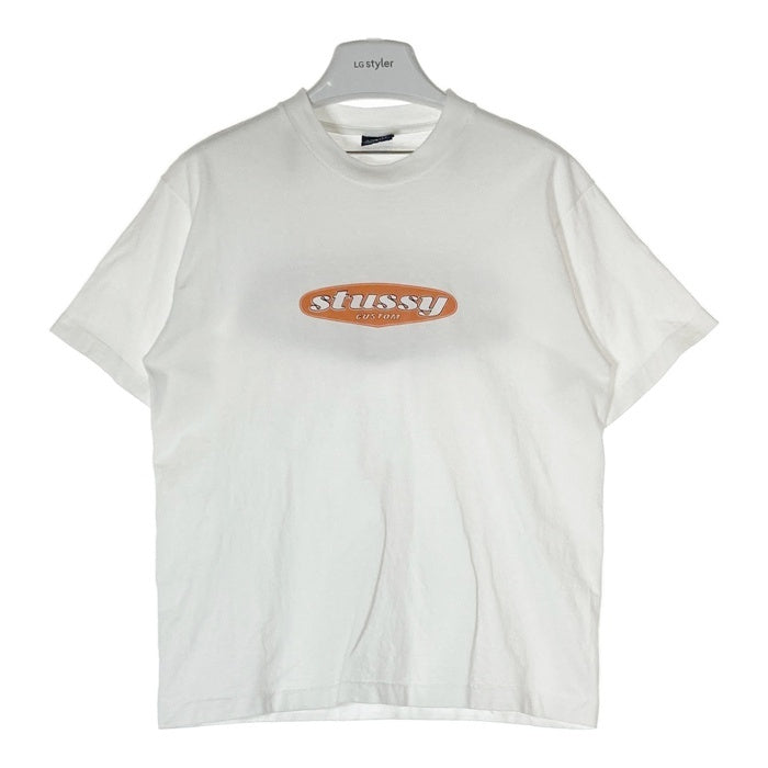 Stussy オールドステューシープリント 90s 紺タグ Tシャツ ホワイト sizeM 瑞穂店