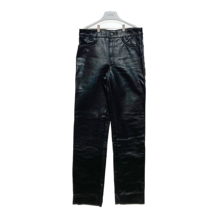 VANSON バンソン レザーパンツ テーパード ブラック 裾切りっぱなし Size 34 瑞穂店