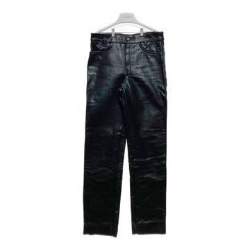 VANSON バンソン レザーパンツ テーパード ブラック 裾切りっぱなし Size 34 瑞穂店