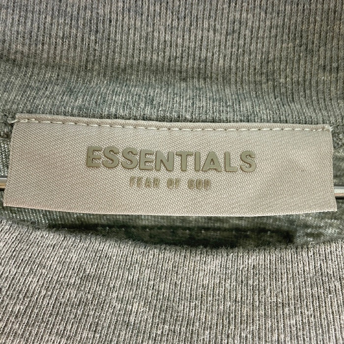 ESSENTIALS エッセンシャルズ モックネック フロッキープリント Tシャツ グレー sizeM 瑞穂店