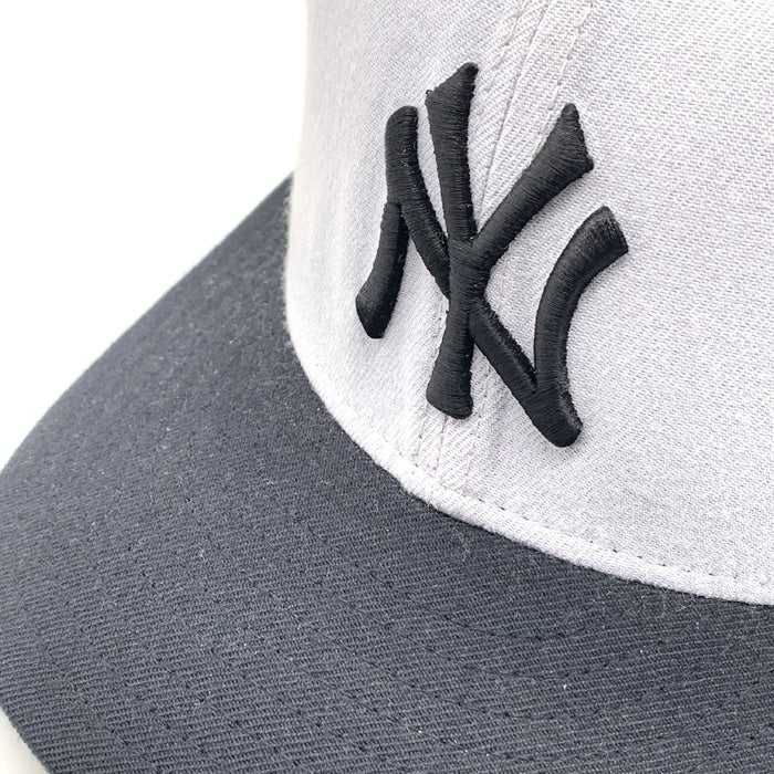 90's New Era ニューエラ MLB ニューヨーク・ヤンキース 59FIFTY ベースボールキャップ グレー ブラック ウール USA製 Size 7 1/2 (59.6cm) 福生店
