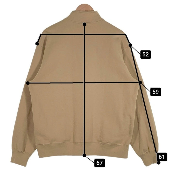 SUPREME シュプリーム 24FW Collegiate Half Zip Pullover カレッジ ハーフジップ プルオーバースウェット ベージュ Size M 福生店