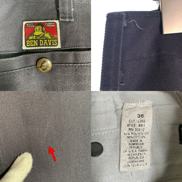 BEN DAVIS ベンデイビス フリスコパンツ チノツイル ワーク チャコールグレー 691 Size 36 福生店