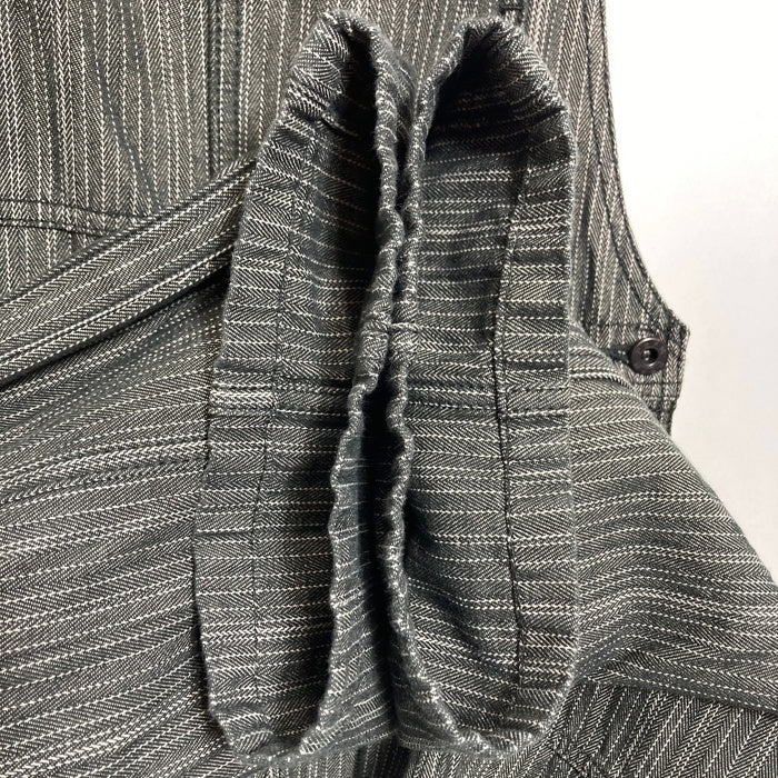 PPFM ピーピーエフエム ヒッコリーストライプ サロペット ブラック sizeM 瑞穂店