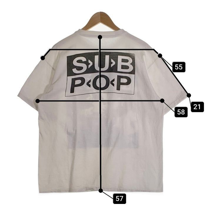 90's NIRVANA ニルヴァーナ SUB POP 半袖 プリント Tシャツ ホワイト Size XL相当 福生店