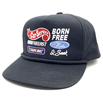 HIDE AND SEEK ハイドアンドシーク 25SS CarService カーサービス Work Cap スナップバックキャップ 刺繡 ブラック 福生店