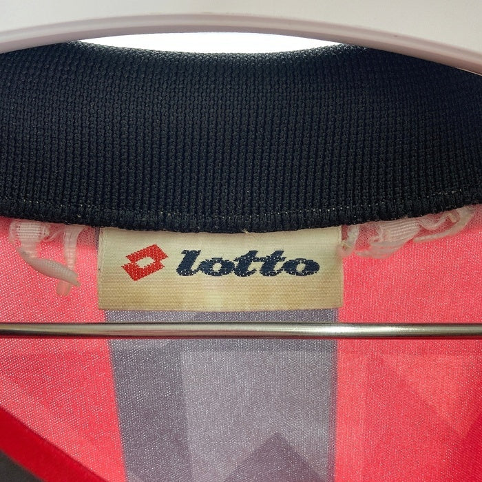 LOTTO ロット ACミラン 93-94 ホーム ブランク ユニフォーム ワッペンロゴなし レッド×ブラック size- 瑞穂店
