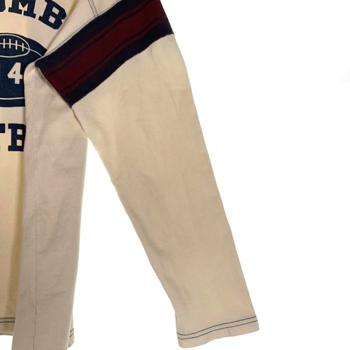 BOOTLEGGERS REUNION ブートレガーズリユニオン 七分丈 ラグランスリーブ フットボール Tシャツ ナチュラル Size L (42-44) 福生店