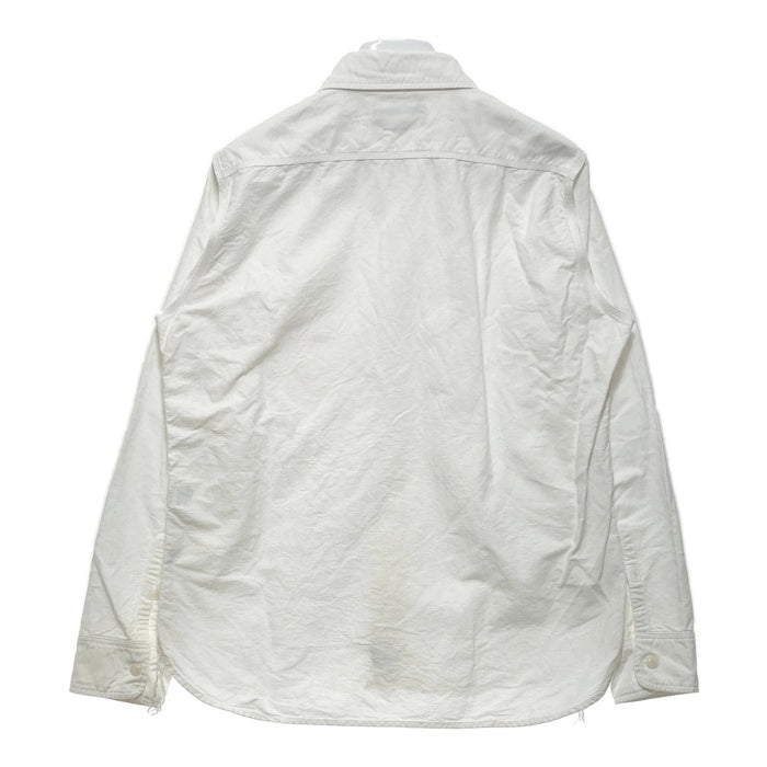 Triple Works トリプルワークス マチ付き ワークシャツ 長袖 コットン ホワイト アイアンハート 2 Size M 瑞穂店