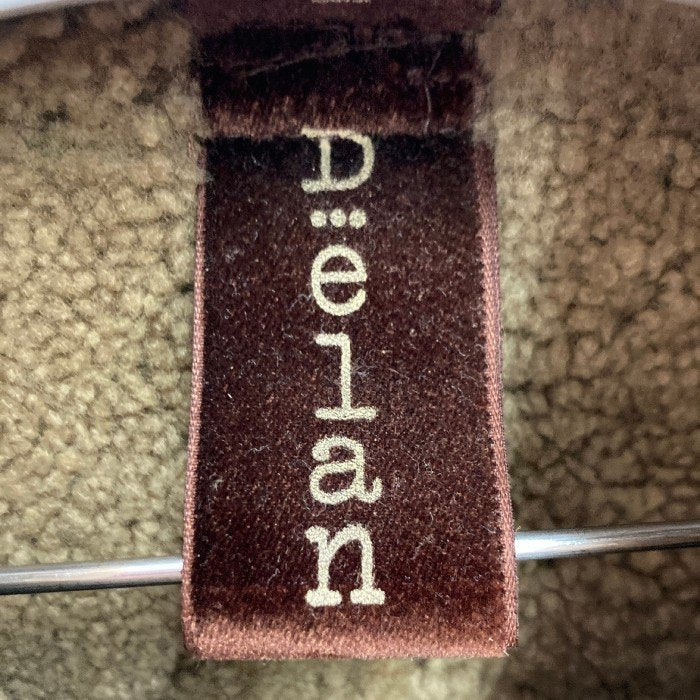 Delan デラン SHEARLING シアリング ボア レザージャケット ブラウン size52 瑞穂店