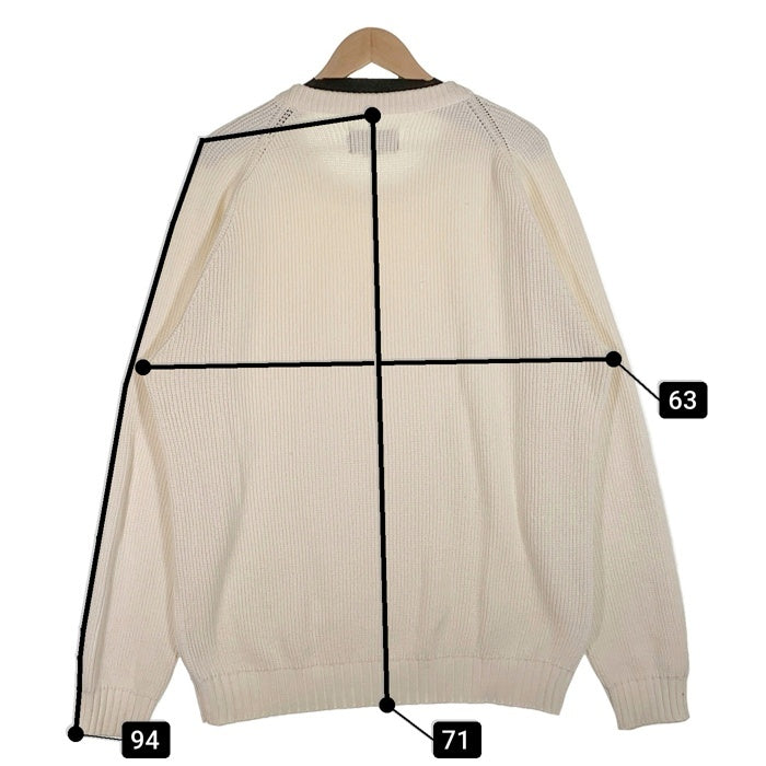 90's Eddie Bauer エディーバウアー コットン クルーネックセーター ホワイト フィリピン製 Size XL 福生店