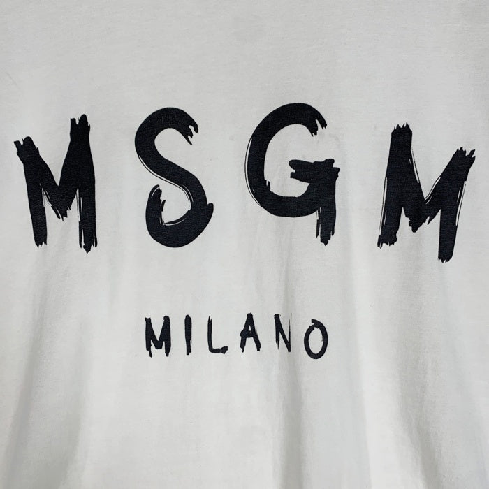 MSGM エムエスジーエム フロントロゴプリント Tシャツ ホワイト 2540MM97 Size M 福生店