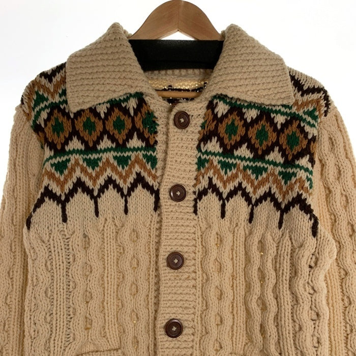 ケーブルニット カウチンセーター クリーム Size S 相当 福生店