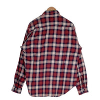 Rags McGREGOR ラグスマックレガー OMBRE CHECK SHIRTS 長袖 オンブレチェックシャツ コットン レッド 211176605 Size S 福生店