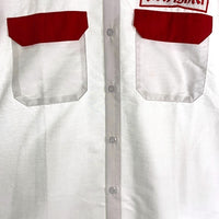 CORE FIGHTER コアファイター 2トーン 半袖ワークシャツ 刺繡 ホワイト レッド Size L 相当 福生店