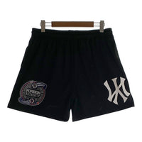 ERN Newyork Yankees ニューヨーク ヤンキース Newyork Mets ニューヨーク メッツ FOREIGN AUTHORITY メッシュ ショーツ ハーフ パンツ ブラック Size L 福生店