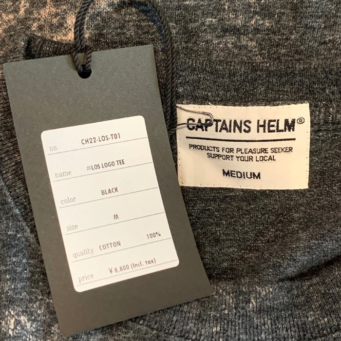 CAPTAINS HELM キャプテンズヘルム LOS LOGO TEE ロゴプリントTシャツ ブラック CH22-LOS-T01 Size M 福生店