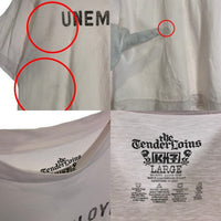 TENDERLOIN テンダーロイン UNEMPLOYED プリント 半袖 Tシャツ ホワイト Size L 福生店