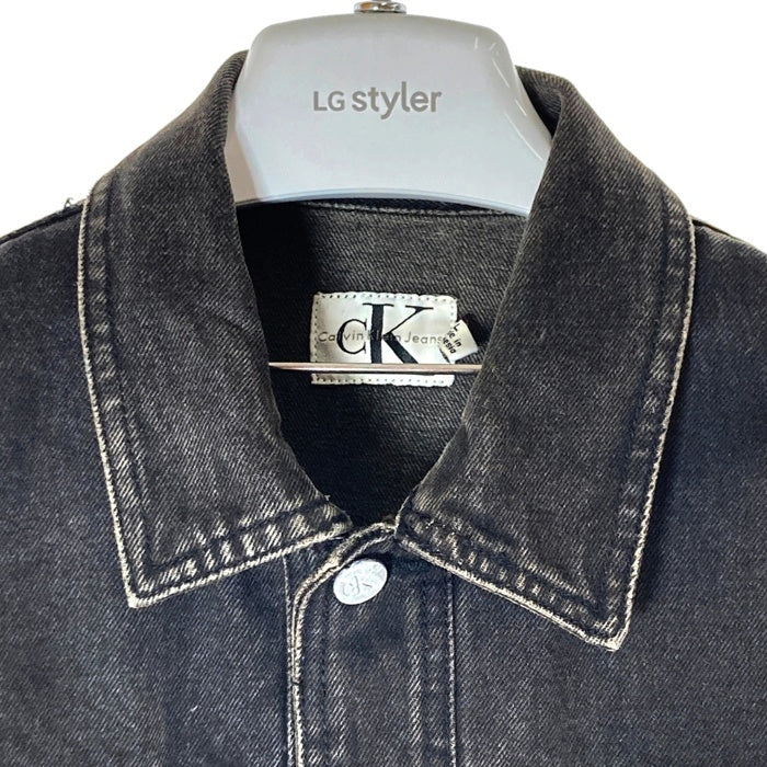 Calvin Klein Jeans カルバンクラインジーンズ ブラックデニム 4つポケット トラッカージャケット Gジャン ブラック sizeL 瑞穂店