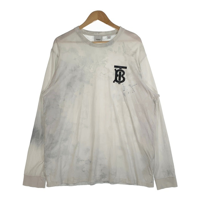 BURBERRY LONDON ENGLAND バーバリー モノグラム ロングスリーブTシャツ ホワイト 8024600 デニム色移り Size XL 福生店