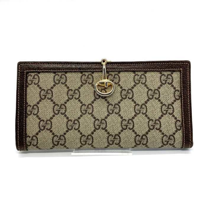 GUCCI グッチ GGキャンバス ホースビット 長財布 オールドグッチ ベージュ 福生店