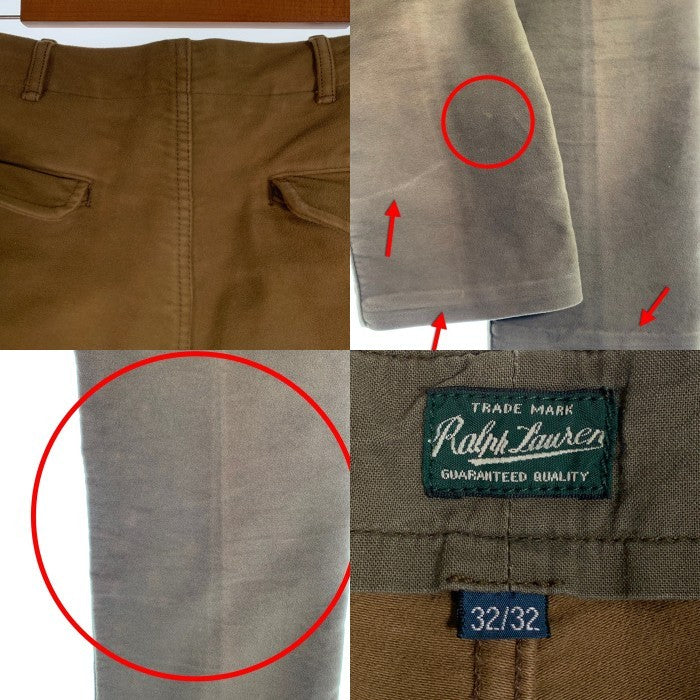 Polo by Ralph Lauren ポロラルフローレン ピーチスキン トラウザーパンツ ブラウン コットン Size 32/32 福生店