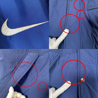 90-00's NIKE ナイキ ナイロン スタンドカラー ジップアップジャケット ロイヤルブルー ネイビー Size L 福生店