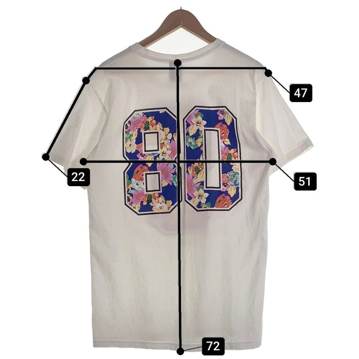 STUSSY ステューシー Sロゴフラワー プリントTシャツ ホワイト メキシコ製 Size M 福生店