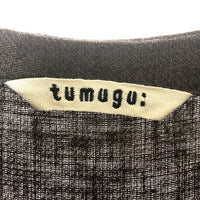 tsumugu ツムグ リネン 麻 ワンピース ブラウン sizeFREE 瑞穂店