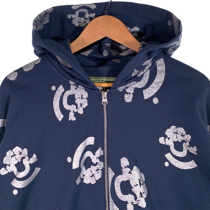 DENIM TEARS デニムティアーズ 24AW Bstroy Zip Hoodie ジップアップ スウェットパーカー ブルー Size XL 福生店