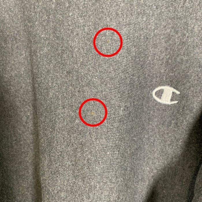 90's Champion チャンピオン リバースウィーブ クルーネックスウェットトレーナー チャコールグレー USA製 トリコ刺繡 Size L 福生店