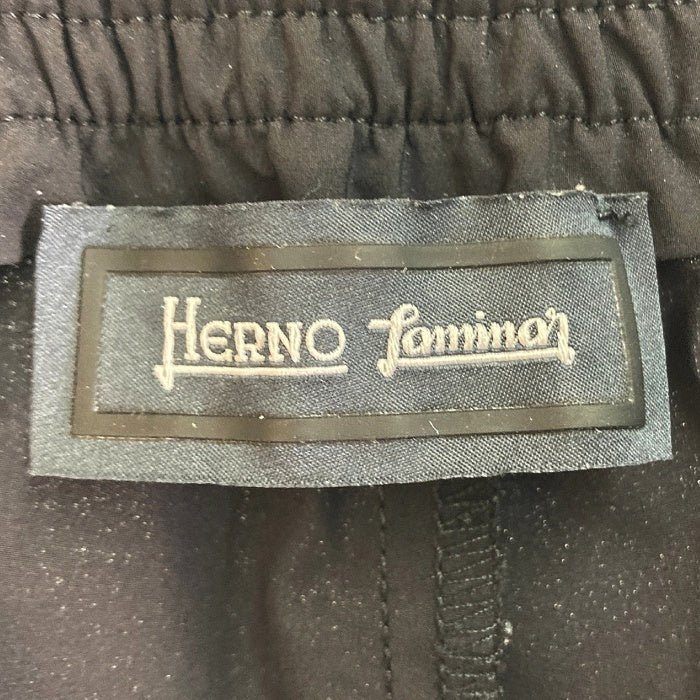 HERNO Laminar ヘルノ ラミナー PT00001UL-12691 ウォーターレペレント 1プリーツ テーパードパンツ ブラック sizeM 瑞穂店