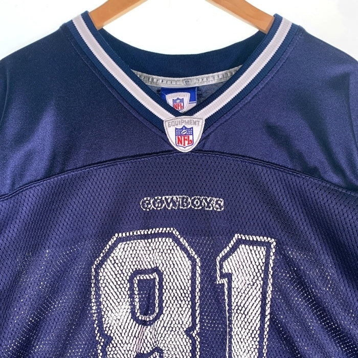 REEBOK リーボック NFL Dallas Cowboys ダラス カウボーイズ  TERRELL OWENS 半袖 フッドボール シャツ ジャージ ネイビー ホワイト 7009A07 Size 2XL 福生店