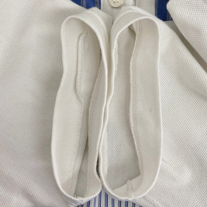 COMME des GARCONS HOMME コムデギャルソンオム ストライプ パッチワーク 半袖ポロシャツ ホワイト sizeS 瑞穂店