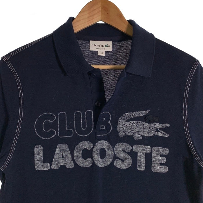 LACOSTE ラコステ ヴィンテージプリント ポロシャツ ネイビー 鹿の子 PH5452 Size FR 4 福生店