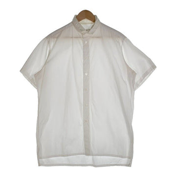 Yohji Yamamoto POUR HOMME ヨウジヤマモト プールオム ショートスリーブシャツ スタンドカラー 半袖 ホワイト Size 2 福生店