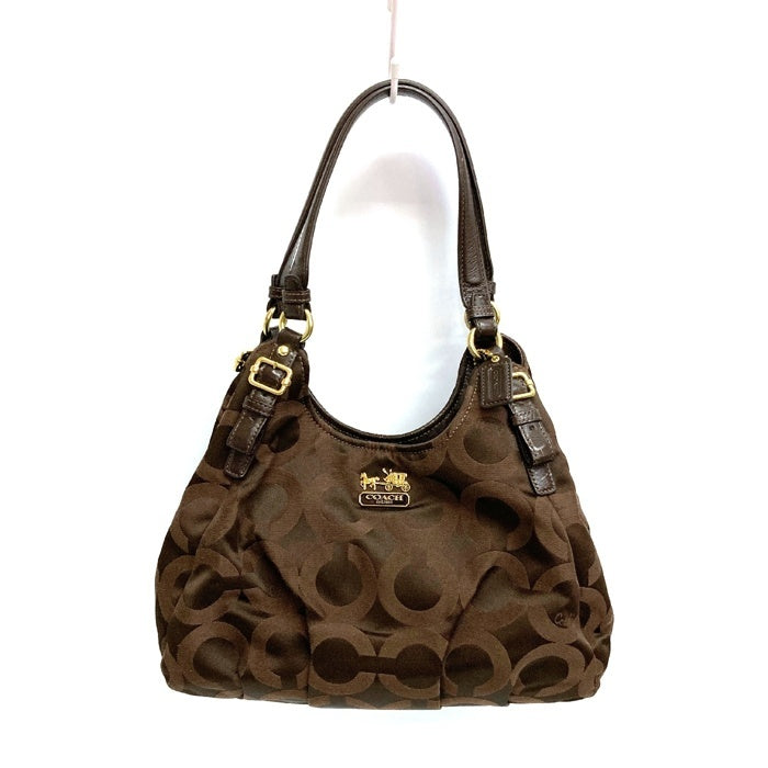 COACH コーチ 17689 マディソンオプアート サテンマギー トートバッグ ブラウン 瑞穂店