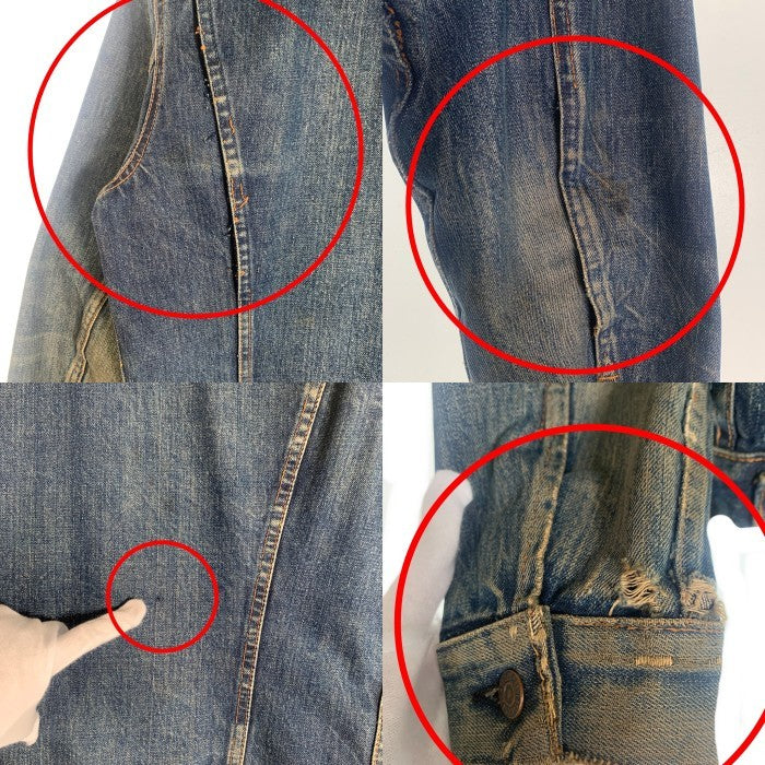 60's 70's Levi's リーバイス ボタン裏524 不均等V ビッグE BIG E 4thモデル トラッカーデニムジャケット インディゴ 70505-0217 USA製 Size 40 福生店