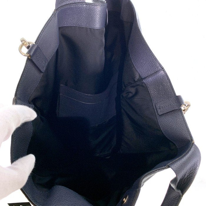 JIL SANDER ジルサンダー レザーハンドバッグ ショルダーストラップ ネイビー 福生店