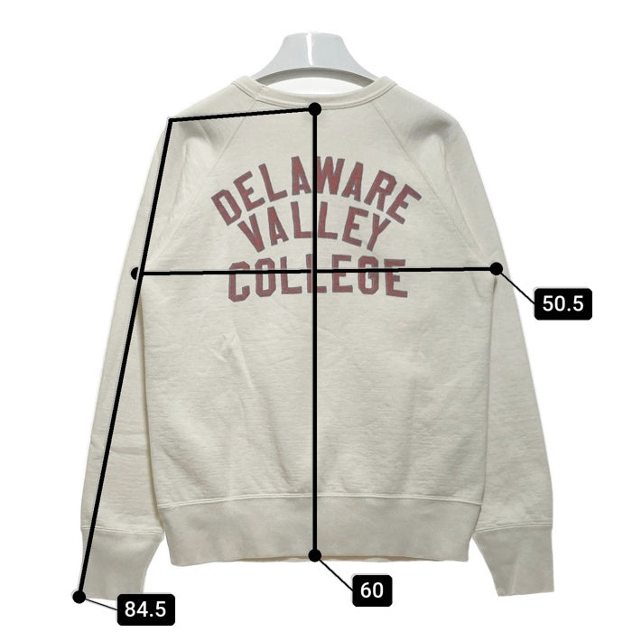 DELUXEWARE デラックスウエア ラグランスリーブ クルーネックスウェットトレーナー ホワイト Size M 瑞穂店