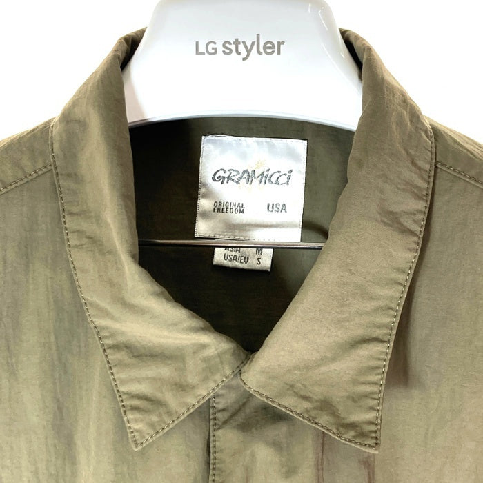 GRAMICCI グラミチ GUJK-21S043 SHELL CAMP SHIRTS オリーブ sizeM 瑞穂店