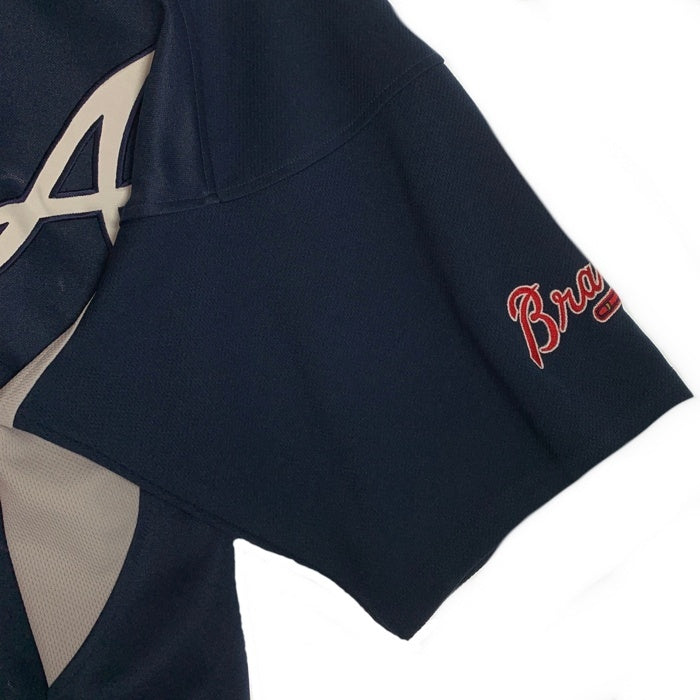 00's NIKE TEAM ナイキ Atlanta Braves アトランタ・ブレーブス C.JONES ベースボールシャツ ジャージー ネイビー Size L 福生店