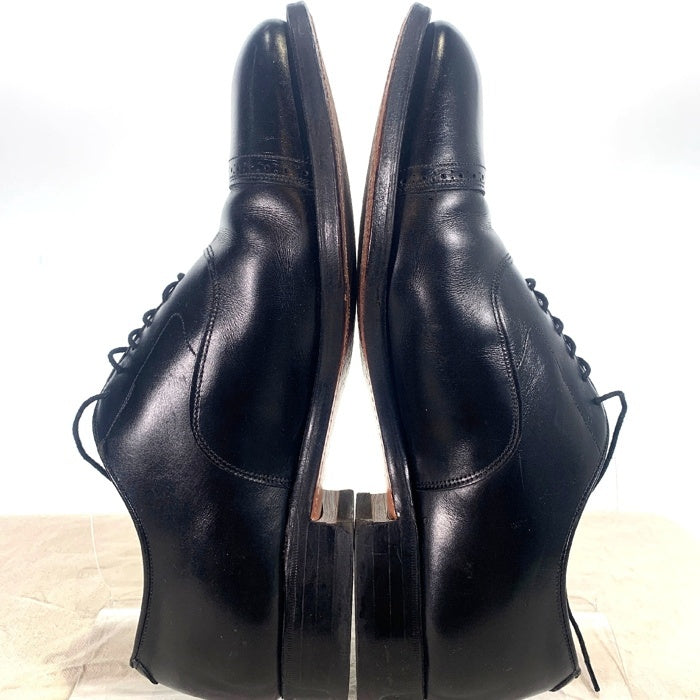 JOHNSTON&MURPHY ジョンストンアンドマーフィー キャップトゥ レザーシューズ ブラック USA製 Size 10C/A 福生店