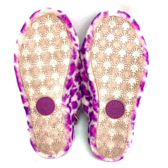 UGG アグ 1117153 Fluff Yeah Slide Leopard フラッフ イヤー スライド レオパード サンダル パープル size24cm 瑞穂店