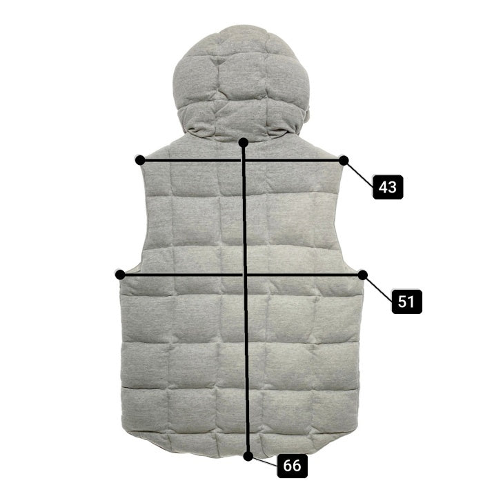 MONCLER モンクレール CHARTREUSE GILET フード ダウンベスト コットン グレー Size 1 瑞穂店