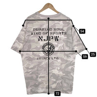 AVIREX アヴィレックス 新日本プロレス50周年記念 CAMO カモフラージュ プリントTシャツ ホワイト 6123480 Size 2XL 福生店