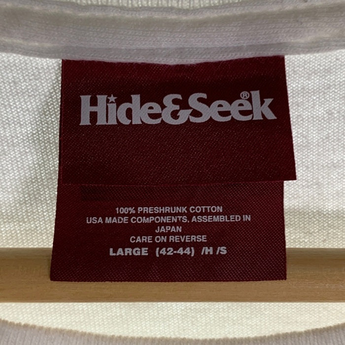 HIDE AND SEEK ハイドアンドシーク chemical conbination 30th S/S Tee 半袖 Tシャツ ホワイト H30th-060025 Size L 福生店