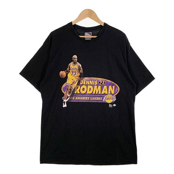 90~00's NBA ロサンゼルス・レイカーズ デニスロッドマン フォトプリントTシャツ ブラック Size L 福生店