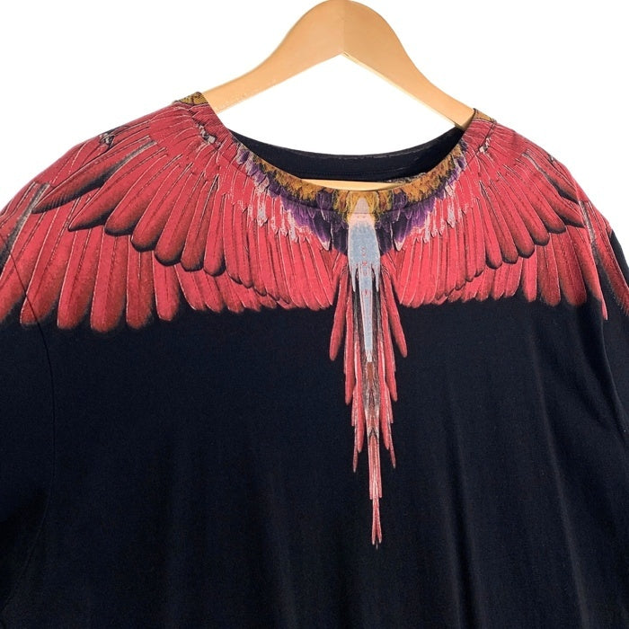 MARCELO BURLON マルセロバーロン フェザープリント Tシャツ ブラック Size XL 相当 福生店