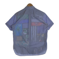 JUNYA WATANABE MAN ジュンヤワタナベマン コムデギャルソン LOUSY LIVIN ラウジーリビン パッチワーク コットンチェックシャツ 半袖 ライトブルー WM-B024 AD2023 Size XS 福生店